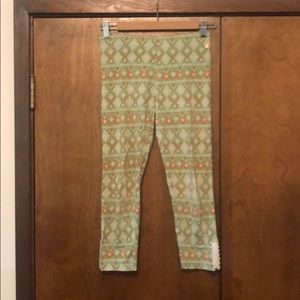 Matilda Jane 435 Print It Leggings 12 EUC Side zip